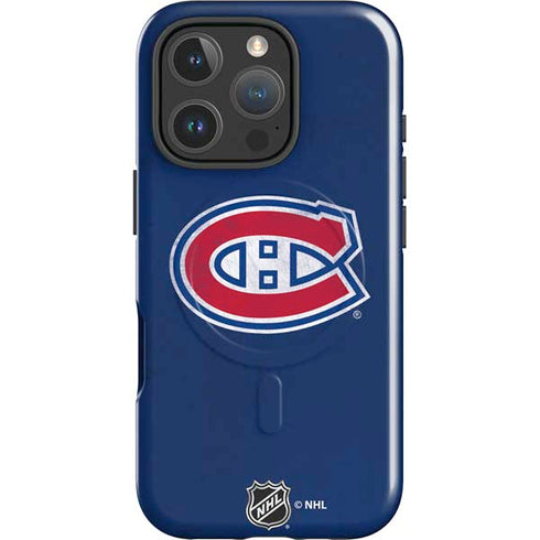 NHL Montreal Canadiens Distressed iPhone 16 Pro Max Magsafe Impact Case